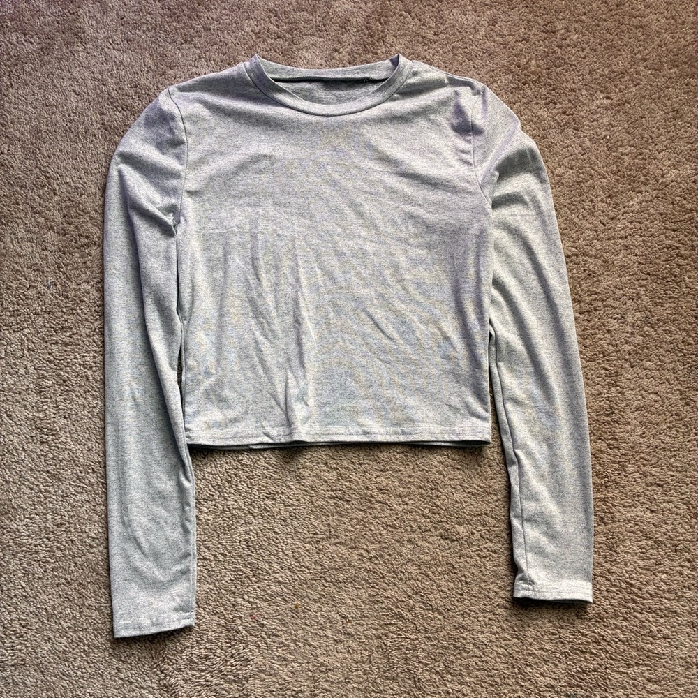 Gray Long Sleeve Top and Pants Set - Picture 2 of 16